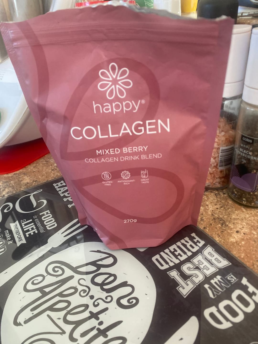 Customer photo review of Prebiotic Collagen Supplement - Happy Collagen