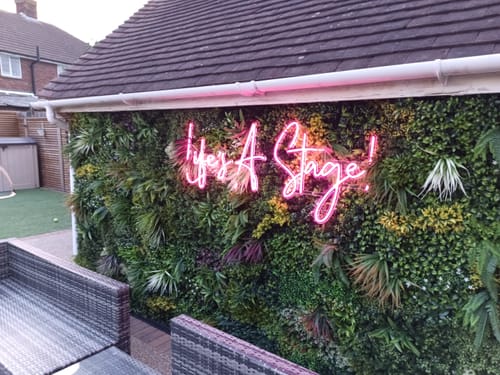 Customer photo review of Custom Neon: Life’s a Stage!