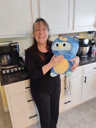 Customer photo review of Blue Plushie: Where Soft Self-Care Begins
