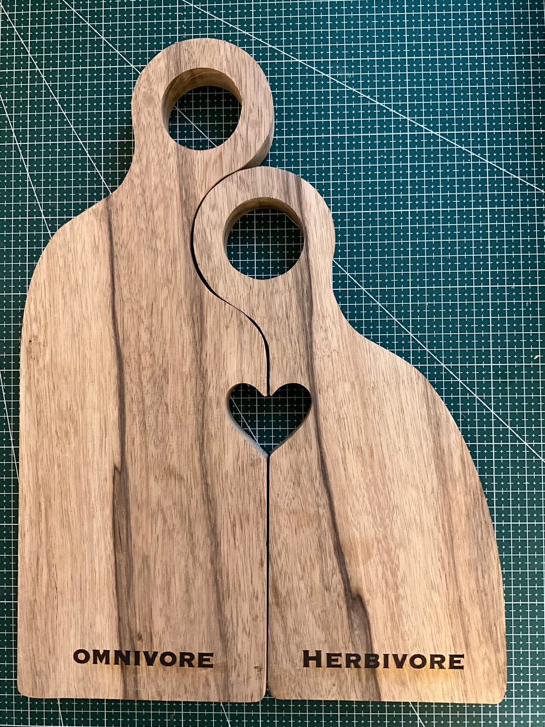 Customer photo review of 15.75x11.5" Small Romeo & Juliet With Heart Set Acrylic Router Template
