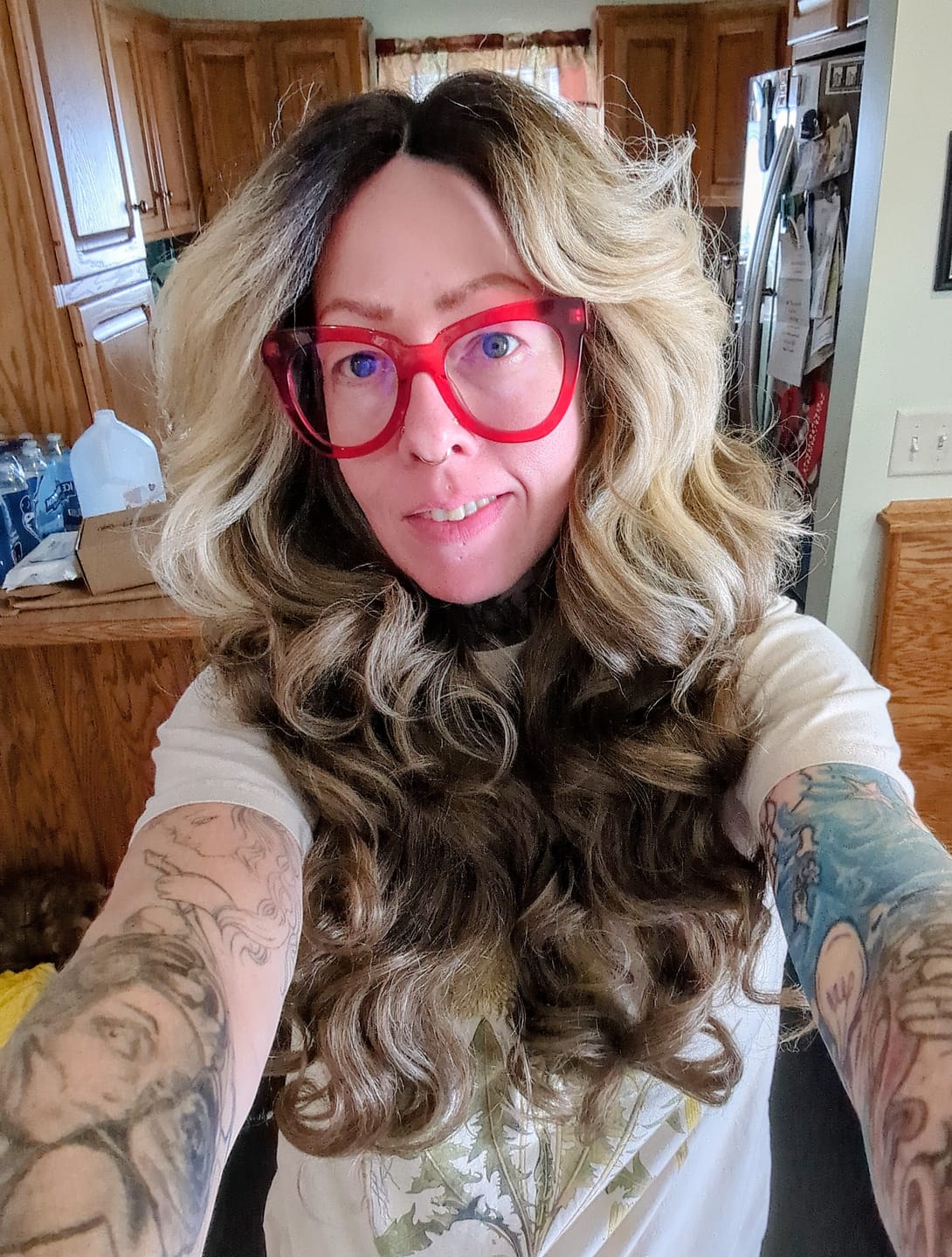 Customer photo review of Chade Magic Lace Curtain Bang Lace Part Wig - MLCB04