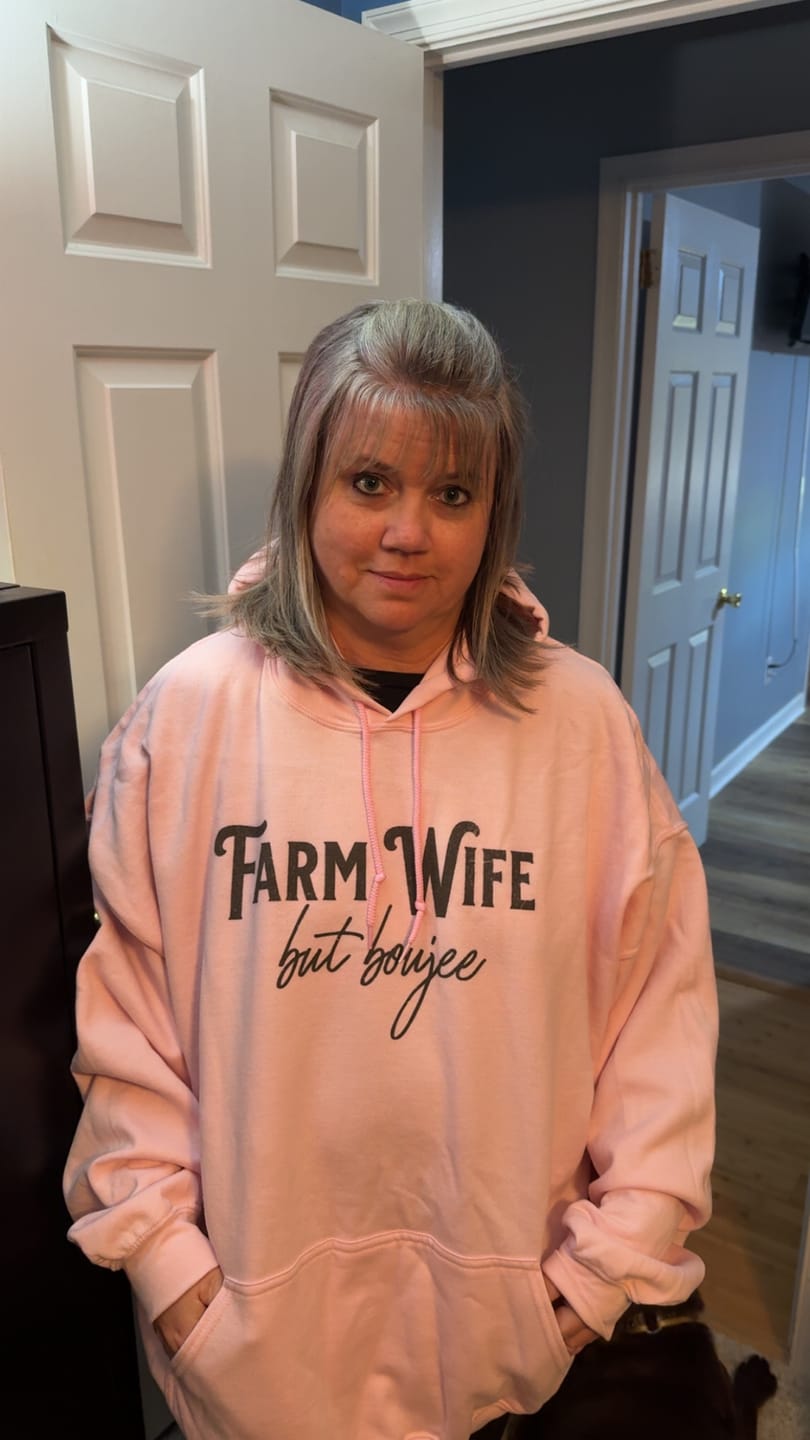 Customer photo review of Farm Wife But Boujee T-shirt