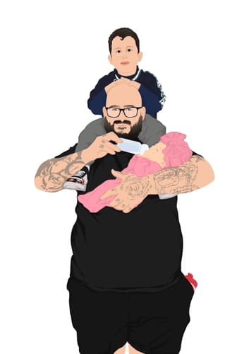 Customer photo review of Fatherhood Custom Illustration