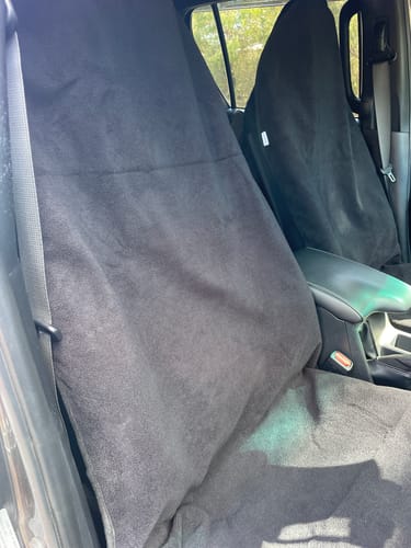 Customer photo review of Waterproof Car Seat Towel – Black |Towel Society