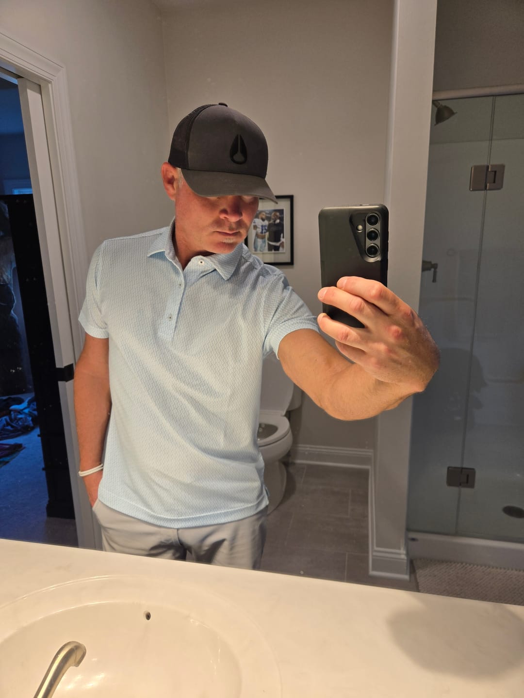 Customer photo review of Pique Stretch Polo