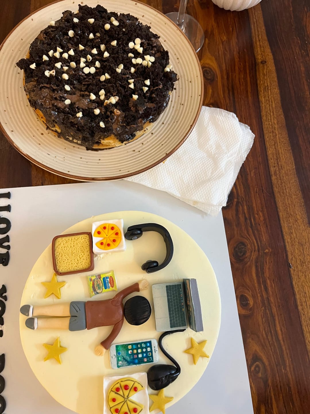 Customer photo review of Lazy Laptop Lover Custom Cake