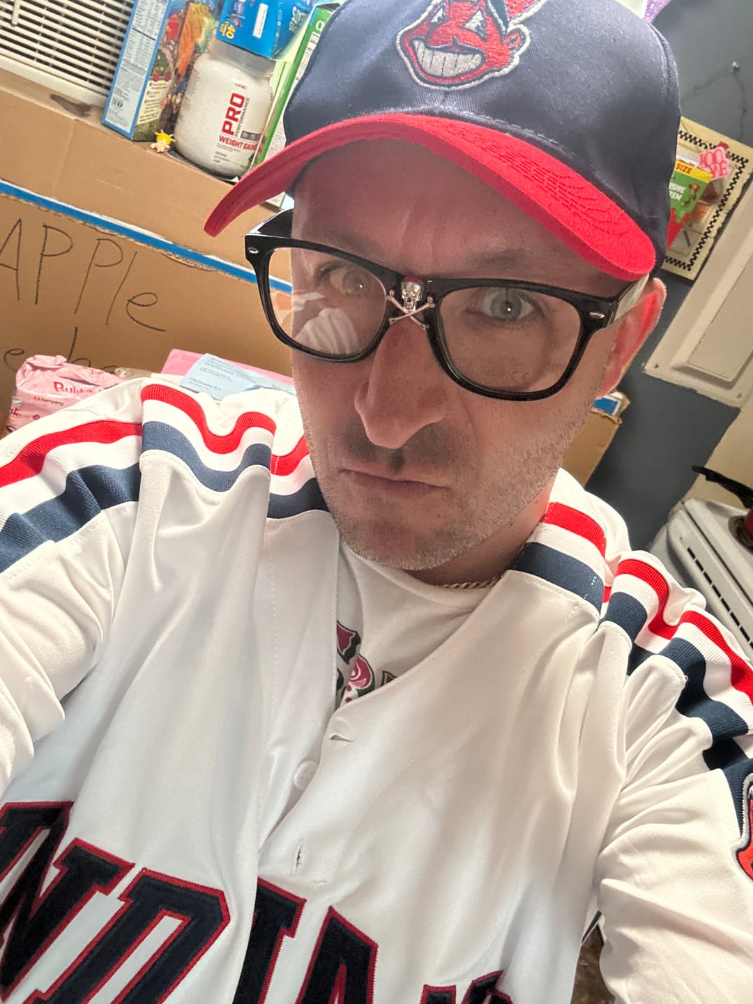 Customer photo review of Ricky Vaughn Wild Thing Indians Baseball Jersey