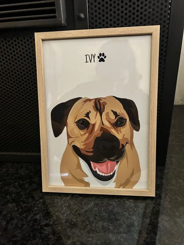 Customer photo review of Quadro Retrato Colorido (1 Animal)