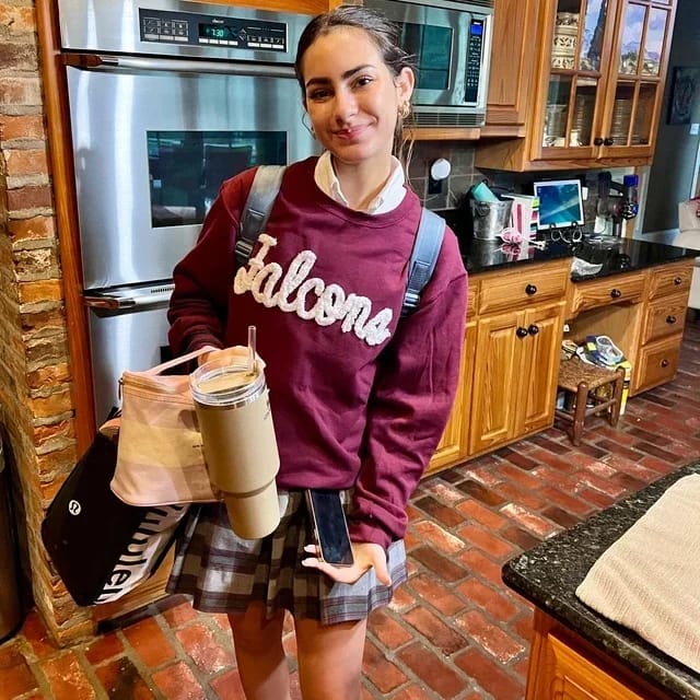 Customer photo review of Custom College Chenille Team Name Embroidered Sweatshirt