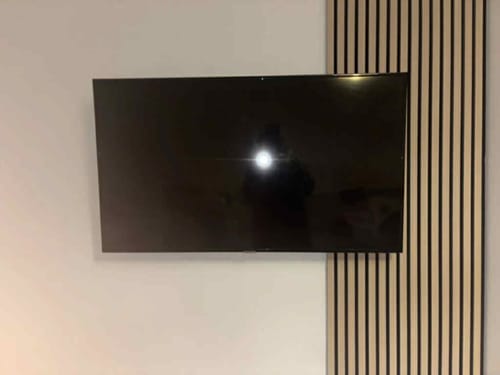Customer photo review of Natural Oak Wall Panel | Luxury 3-Sided Wood Veneer