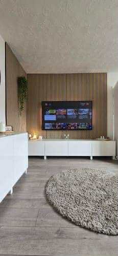 Customer photo review of Natural Oak Wall Panel | Luxury 3-Sided Wood Veneer