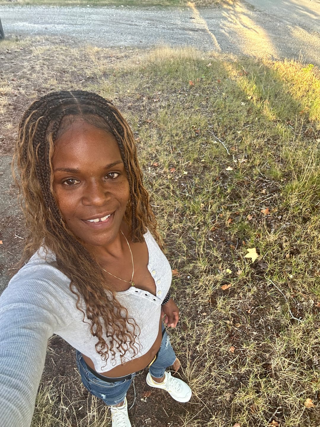 Customer photo review of 24" Swiss HD Full Lace Lightweight Human Hair Curls Boho Box Braided Wig