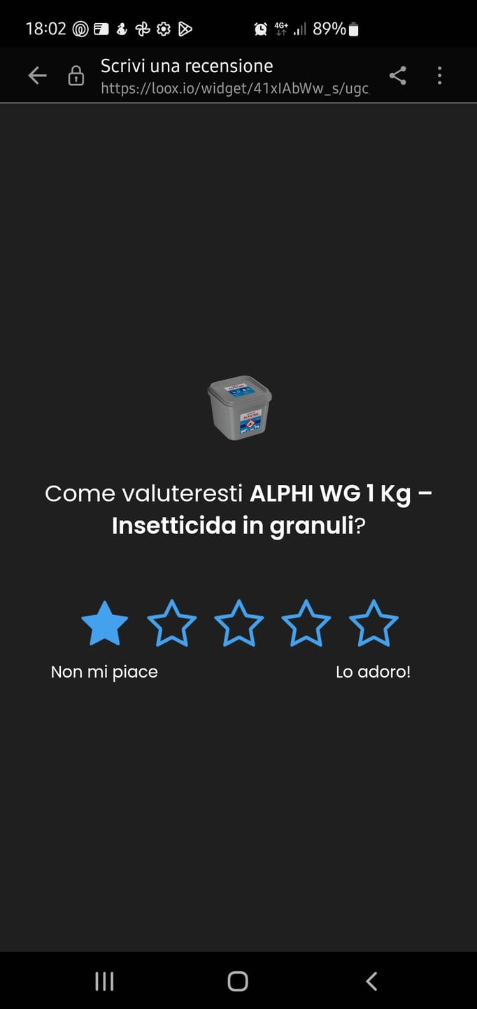 Customer photo review of ALPHI WG 1 Kg – Insetticida in granuli