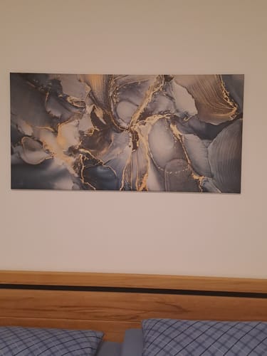 Customer photo review of Leinwandbild | Luxury Abstract Fluid Art No. 6 | Querformat