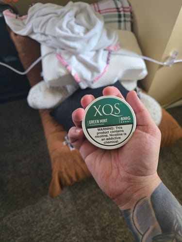Customer photo review of Green Mint Nicotine Pouches