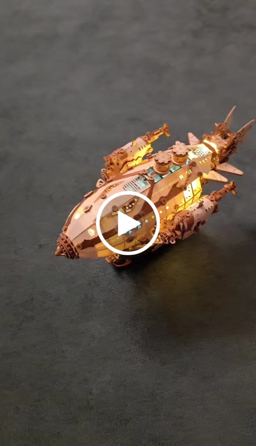 Customer video review of Rokrgeek Steampunk Airships 3D Wooden Puzzle