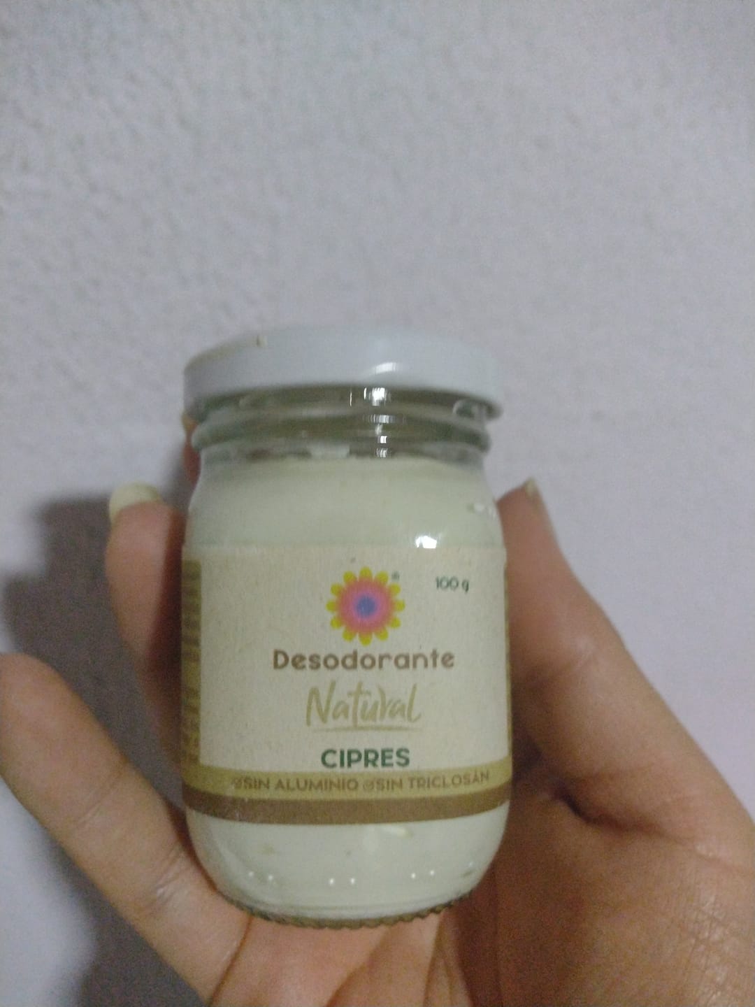 Customer photo review of Desodorante natural sin aluminio
