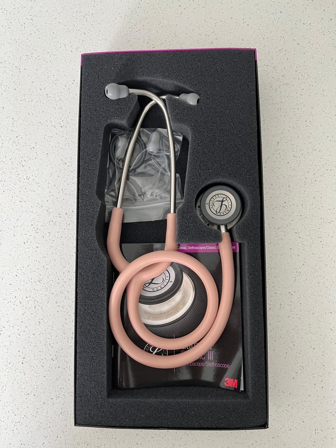 Customer photo review of Littmann Classic III Monitoring Stethoscope: Satin Champagne Rose Tube 5910C