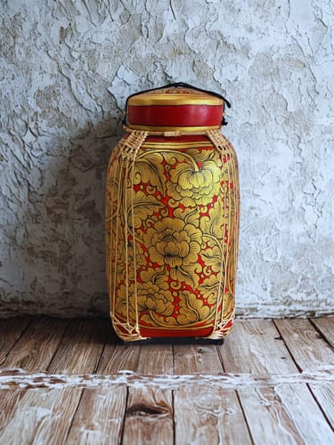 Customer photo review of Boîte à Riz Thaï Florale Dorée - 60 cm