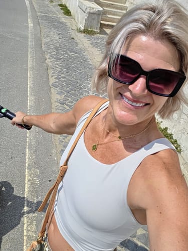 Customer photo review of Engravable Compass Necklace