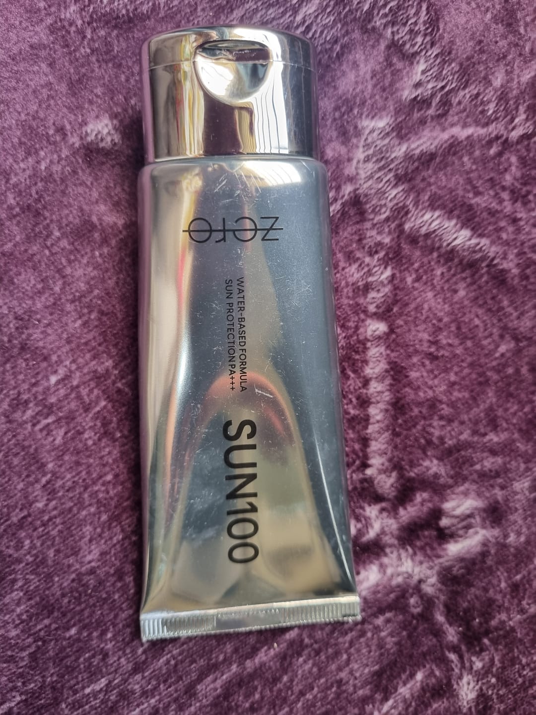 Customer photo review of SUN100 Water-Based Sunscreen