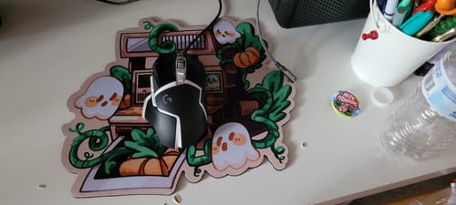 Customer photo review of Pumpkin and Ghost Instant Camera Mouse Pad