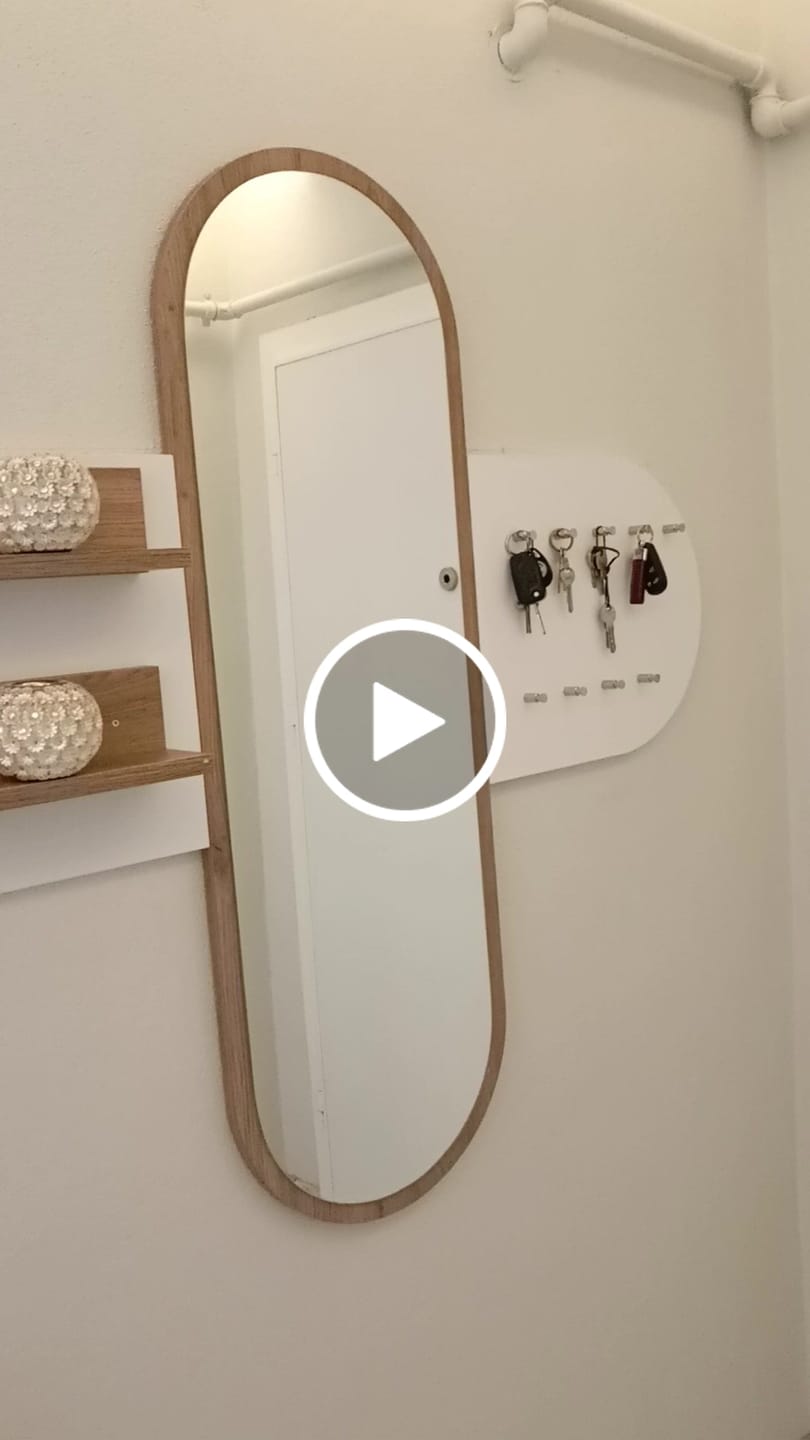 Customer video review of Rani P3 Aynalı Duvar Askısı Boy Aynası Sepet Ceviz - Beyaz Vestiyer