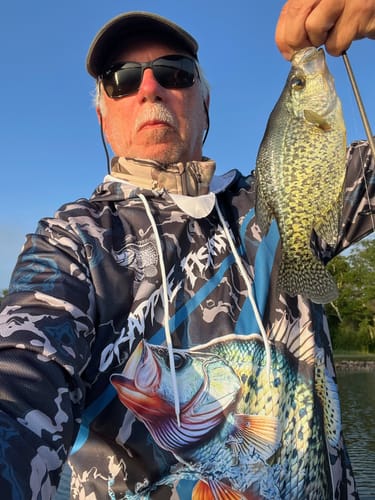 Customer photo review of Custom Crappie Fishing Camo Long Sleeve Fishing Shirts, Personalized Crappie Fishing Team Jerseys NQS9678