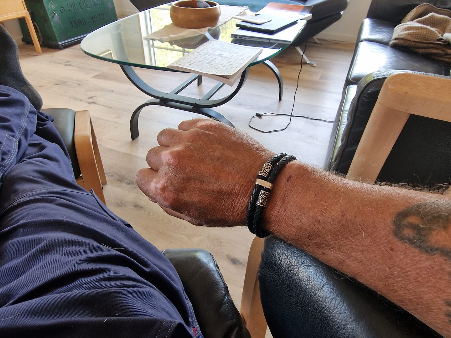 Customer photo review of Vikings Leather Bracelet