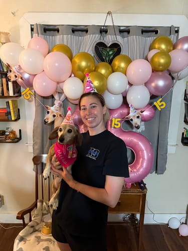 Customer photo review of Personalized Dog Party Pack