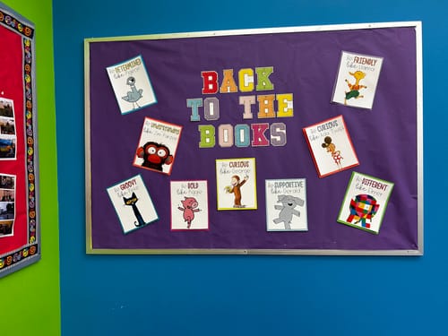 Customer photo review of Patch Lettering Bulletin Board Letters | Rainbow Classroom Decor |Sprinkle Kindness| UPRINT | Schoolgirl Style