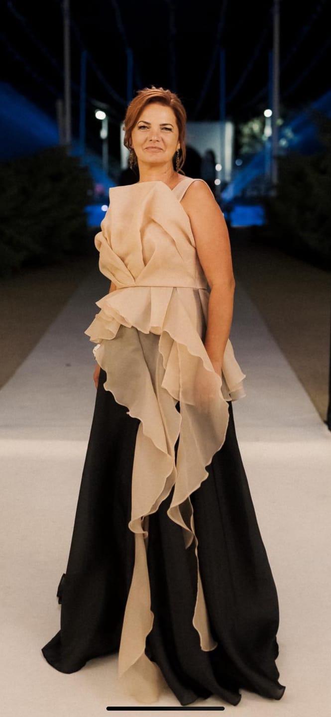 Customer photo review of Organza Sidefata Mov -  3 m Latime