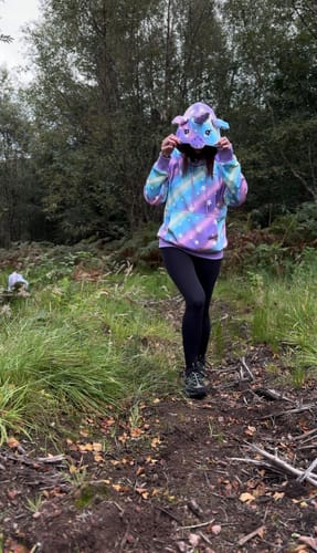 Customer photo review of Halloween Human Hoodie - Unicorn