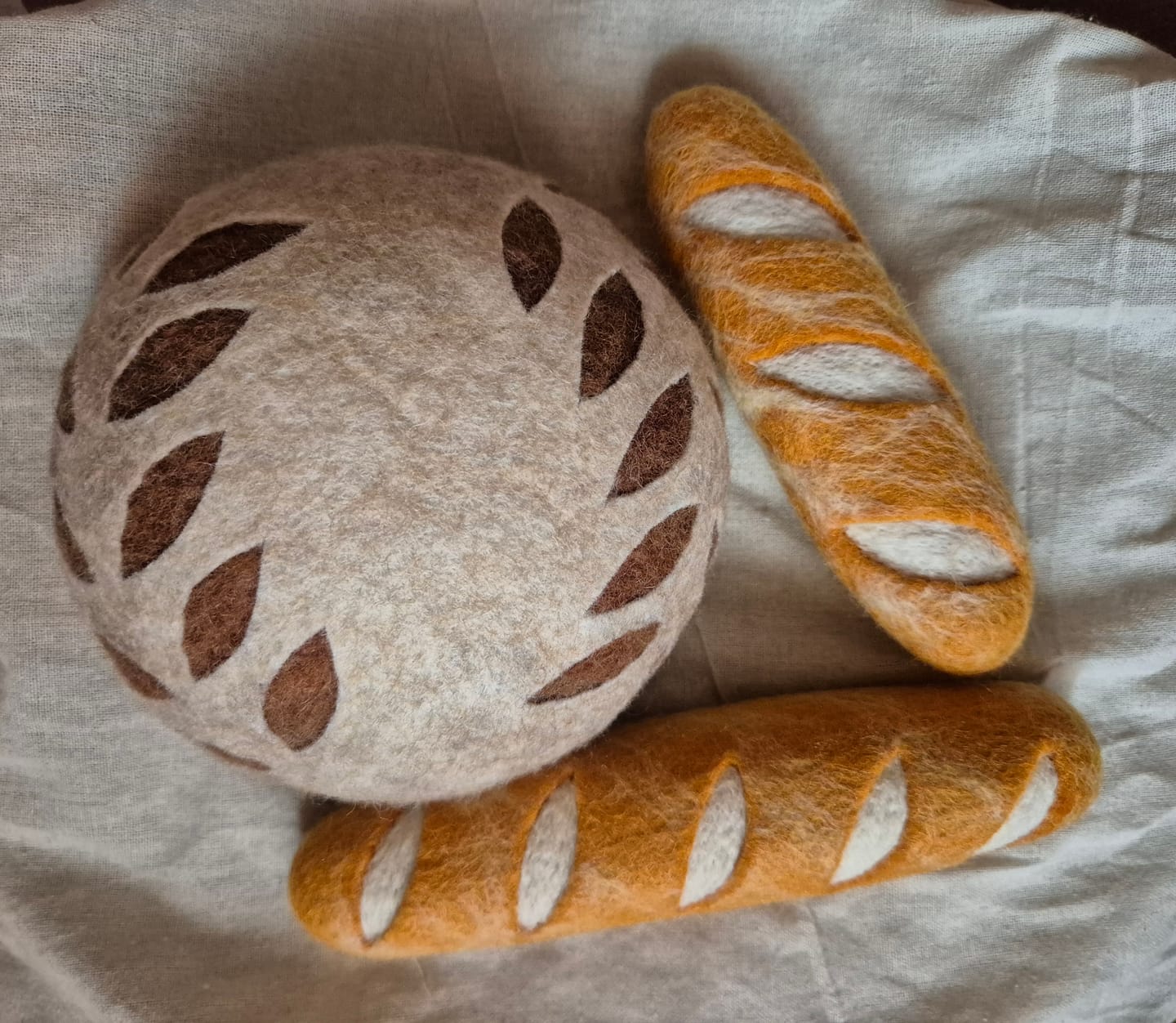 Customer photo review of Felt Baguette (Set of 2)