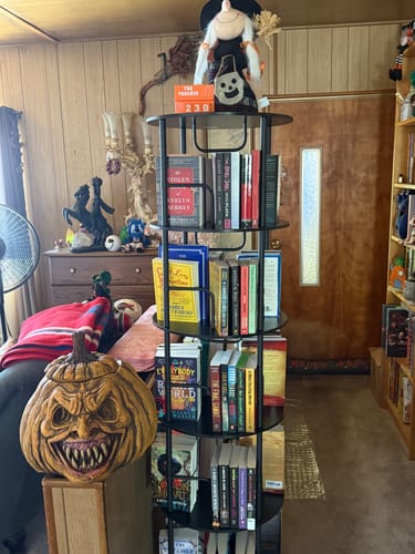 Customer photo review of Flycity 3-5 Tier Rotating Bookshelf With 360° Spinning Display