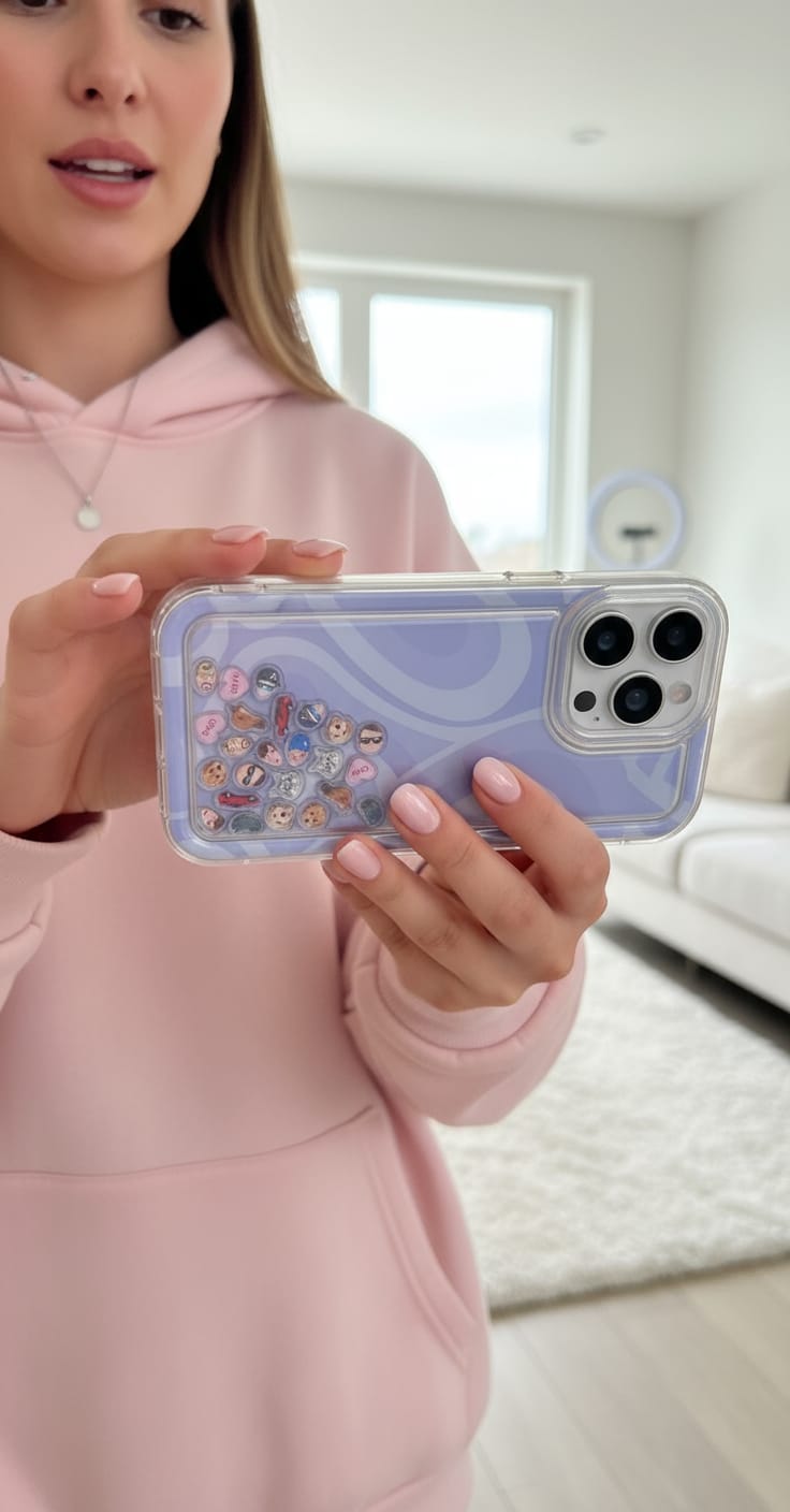 Customer photo review of Shaker Case™ with Custom Charms