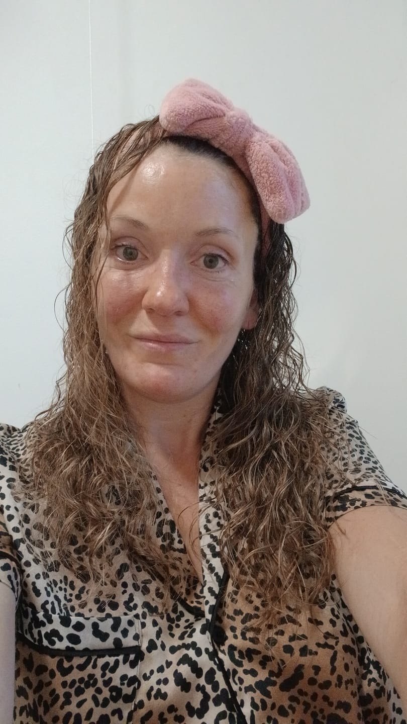 Customer photo review of Flaxseed & Kalahari Melon Curl Defining Custard