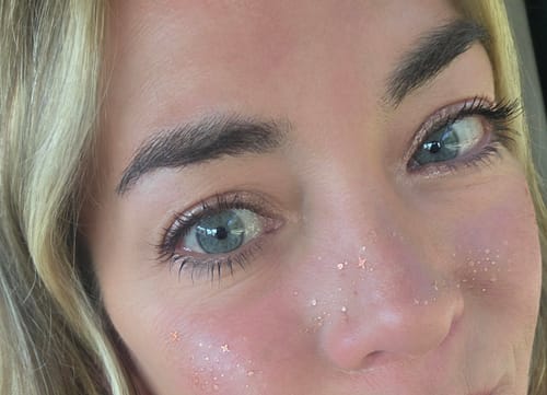 Customer photo review of Orange Spirit Speckles Makeup Patches - Team Spirit Collection
