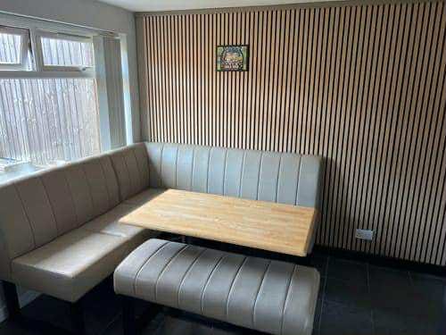 Customer photo review of Natural Oak Wall Panel | Luxury 3-Sided Wood Veneer