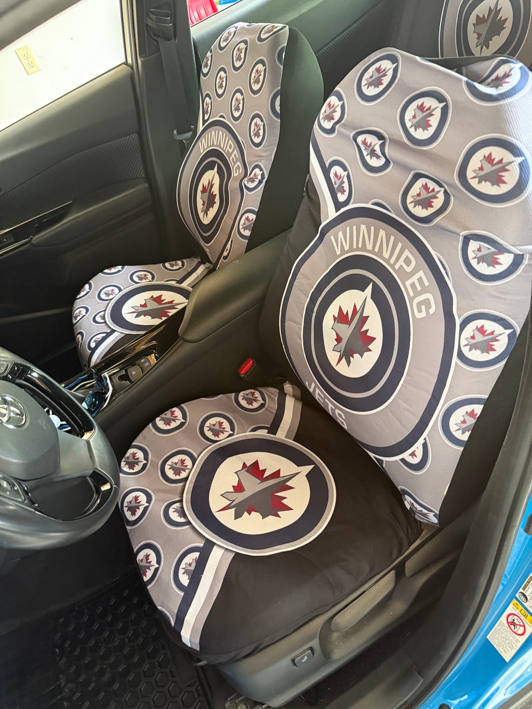 Customer photo review of Winnipeg Jets Car Seat Covers Custom Car Accessories For Fans