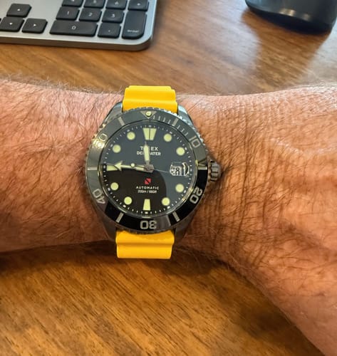Customer photo review of Divecore - American FKM - HP Professional Diving Watch Strap - Yellow