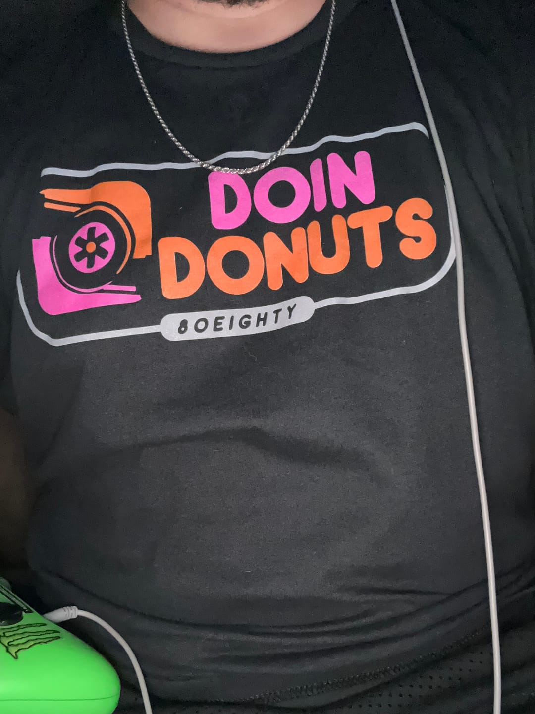 Customer photo review of 80Eighty® Doing Donuts Shirt