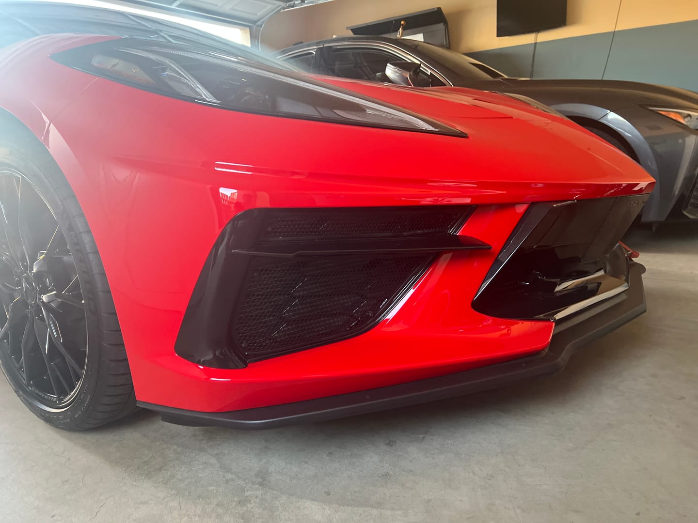 Customer photo review of Corvette C8 Front Mesh Grill Insert Cover