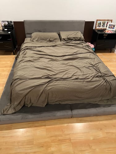 Customer photo review of TENCEL Eucalyptus Cooling Bed Sheet Set