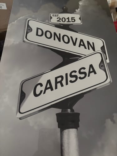 Customer photo review of COUPLES DATE OF LOVE by Cstm Canvas