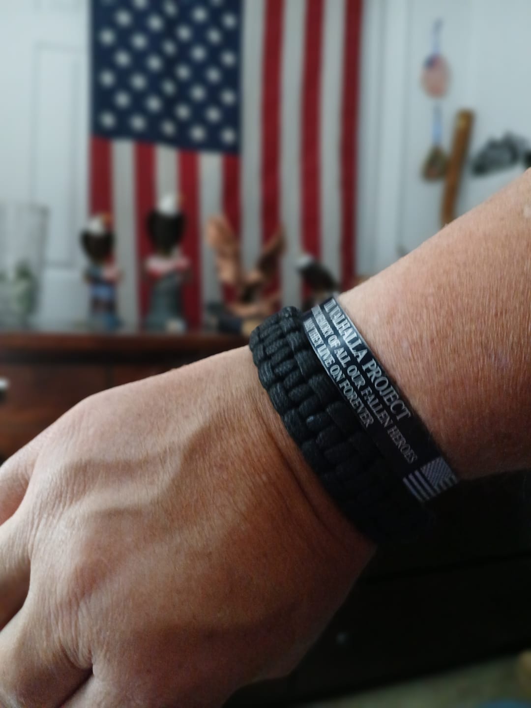 Customer photo review of Honor Our Fallen Heroes Memorial Bracelet