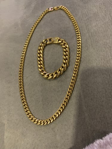 Customer photo review of Cuban Set Gold | 12mm