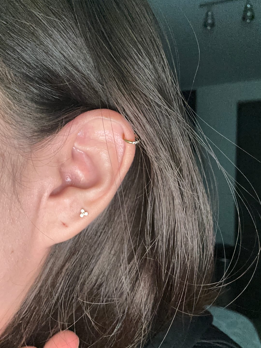 Customer photo review of Piercing Infinity con Zirconias Titanio