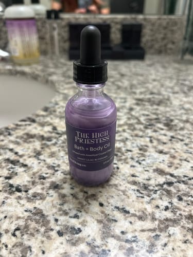 Customer photo review of The High Priestess Bath & Body Oil