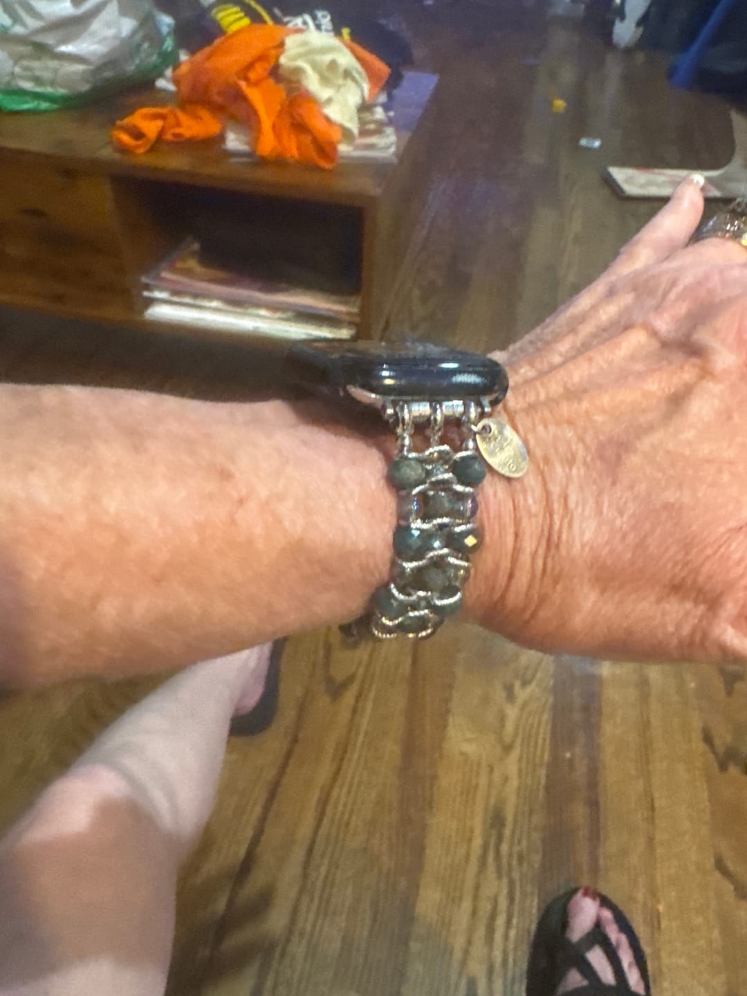 Customer photo review of Apatite Azure Braided Apple Watch Strap
